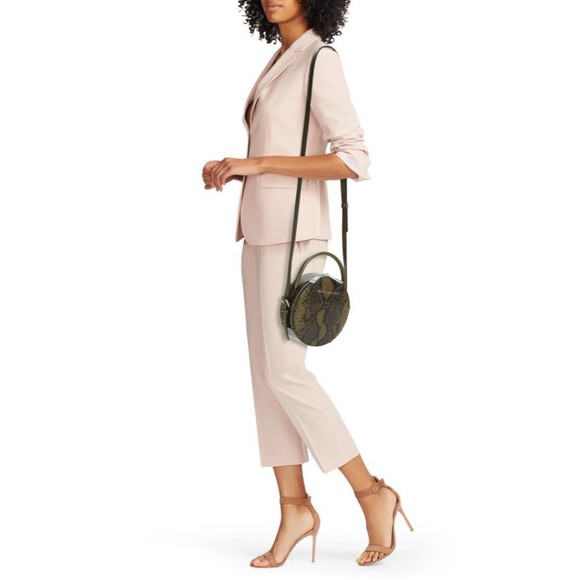 Marc Jacobs Snakeskin Embossed Leather Circle Crossbody Bag New GL0237621 - Picture 2 of 16